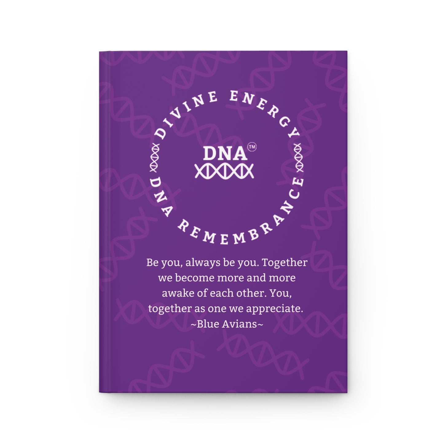 Purple Hardcover Journal with Blue Avian Message