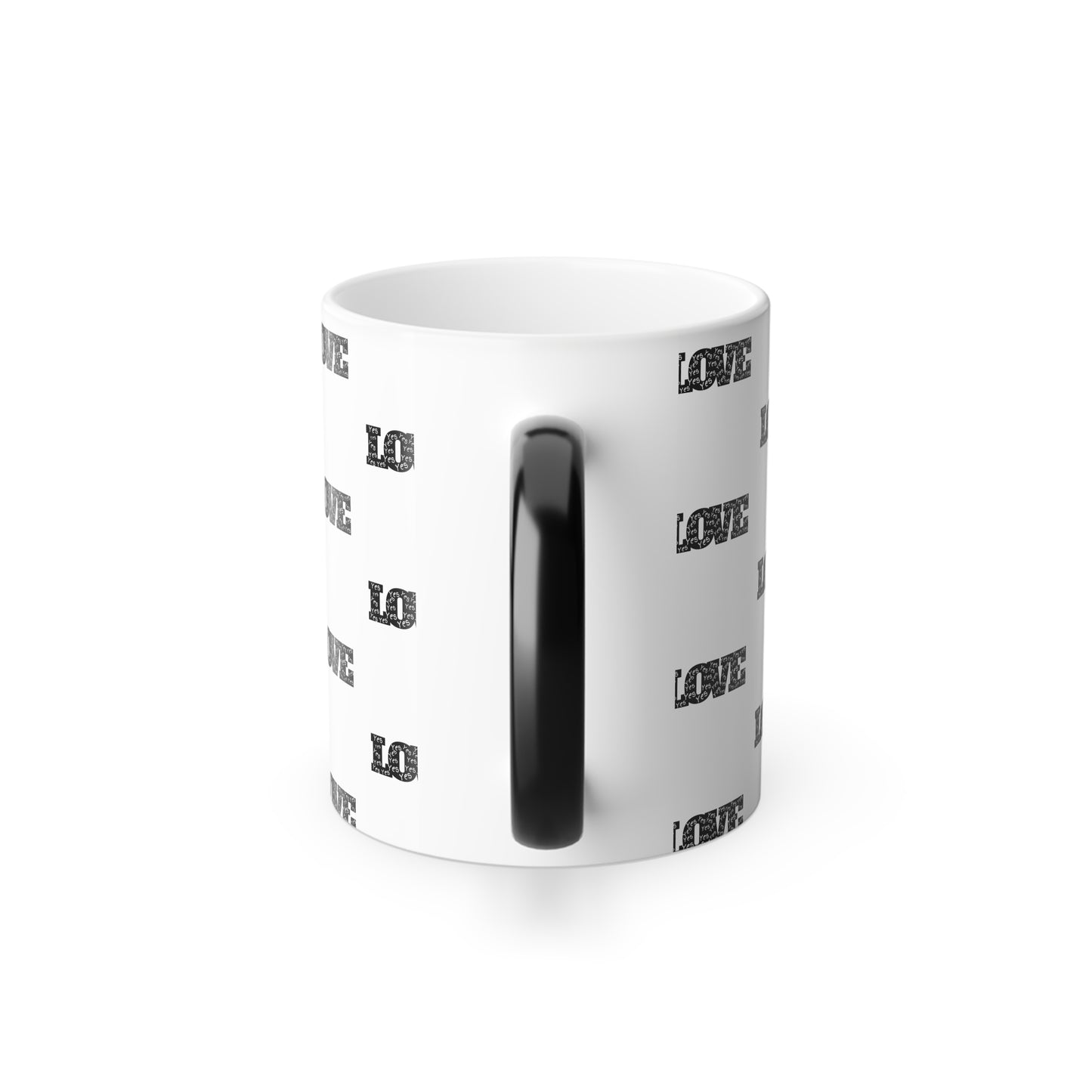 Yes to Love Affirmation (Black Print) Color-Changing Affirmation Mug