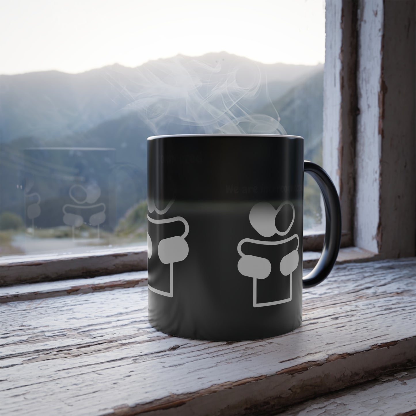 We Are Interconnected (White Print) Color-Changing Affirmation Mug
