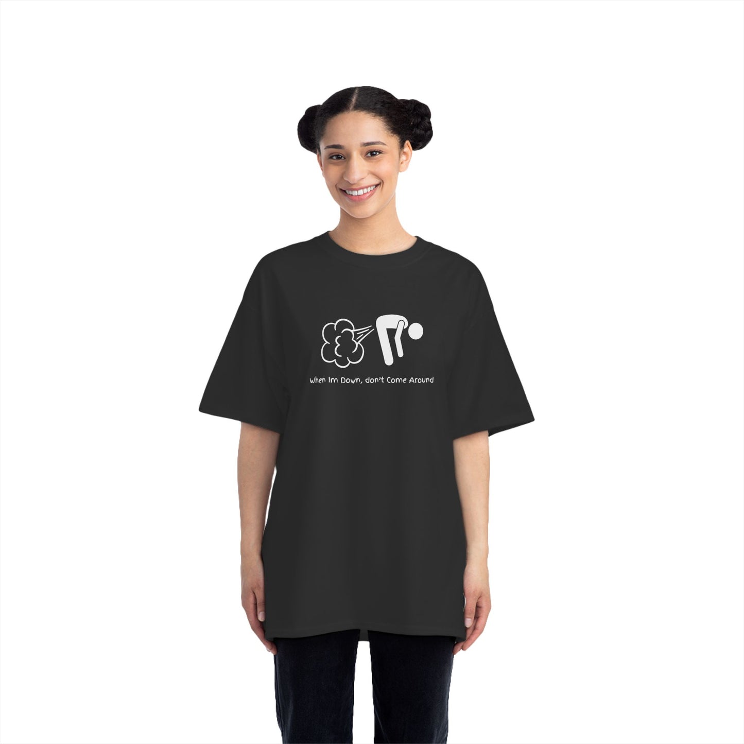 When Down Baggy Unisex T-Shirt – 100% Cotton