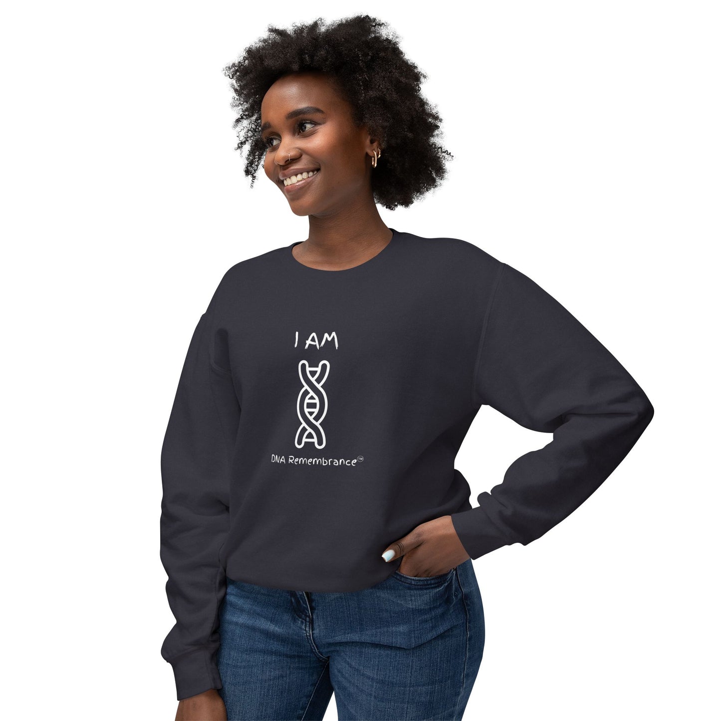 I Am DNA Remembrance | Lightweight Unisex Sweatshirt (100% Cotton)