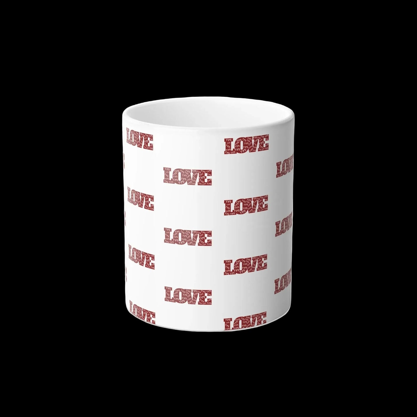 Yes to Love (Red Print) Color-Changing Affirmation Mug