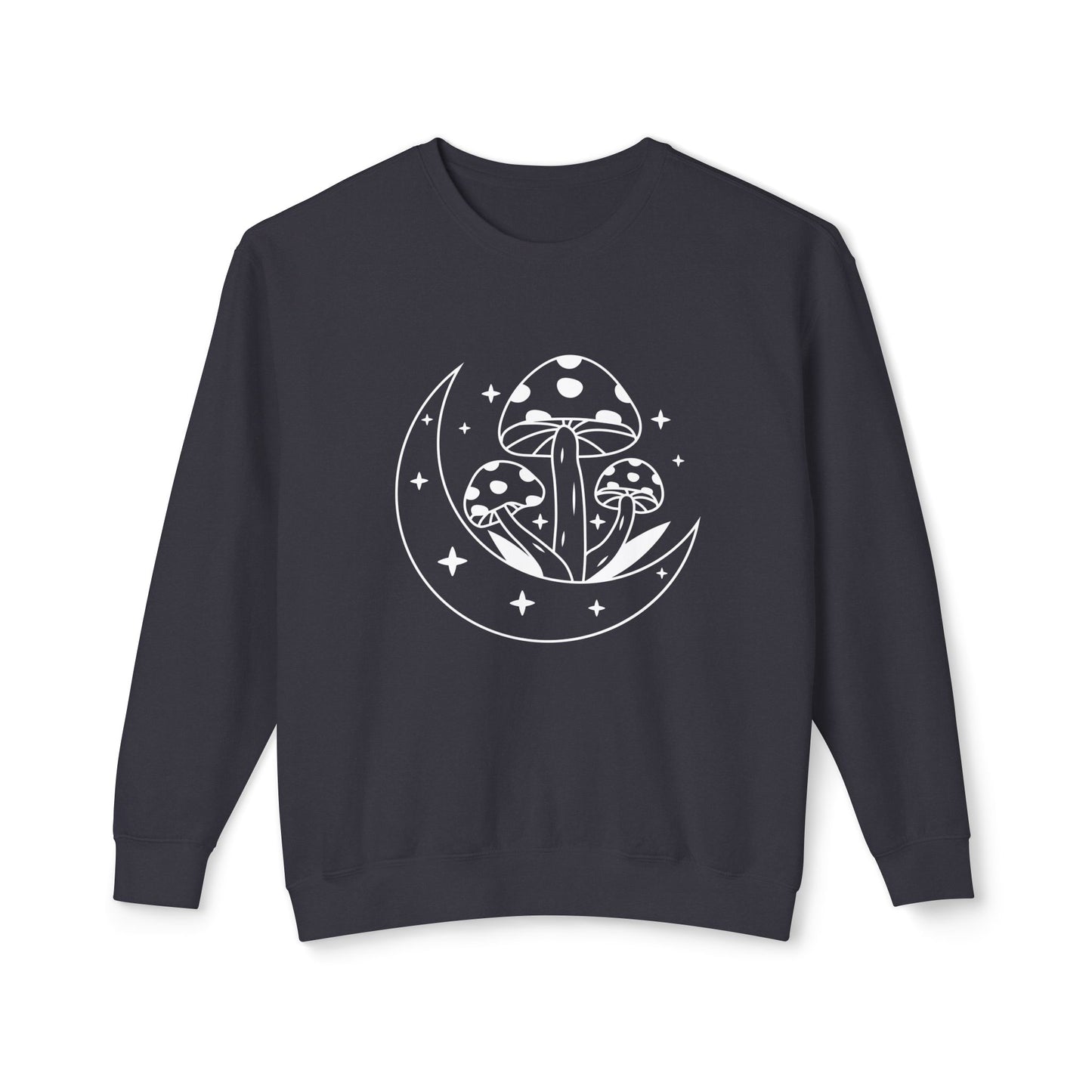 Mushroom and Moon Lightweight Sweatshirt - 100% Cotton