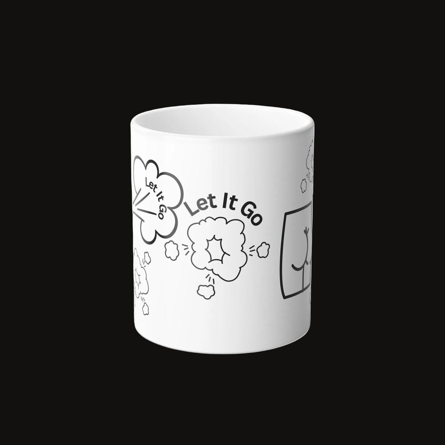 Let It Go and Fart (Black Print) Sarcastic and Funny Color-Changing Mug