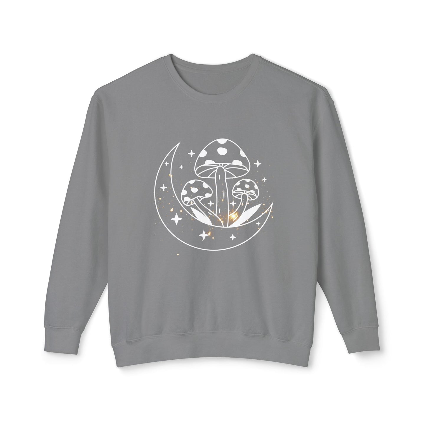 Mushroom and Moon Lightweight Sweatshirt - 100% Cotton