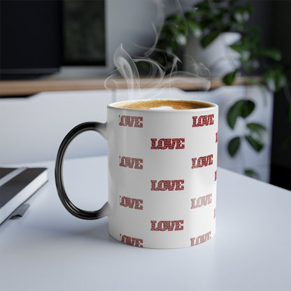 Yes to Love (Red Print) Color-Changing Affirmation Mug