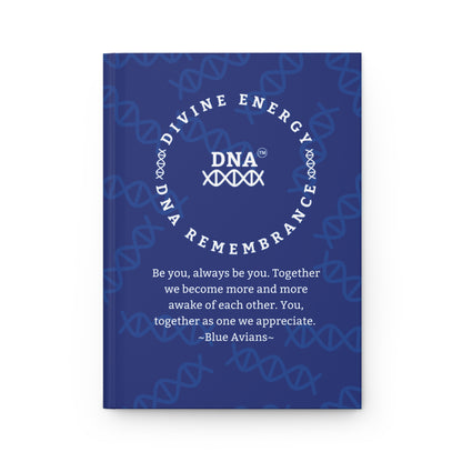 Indigo Hardcover Journal with Blue Avian Message