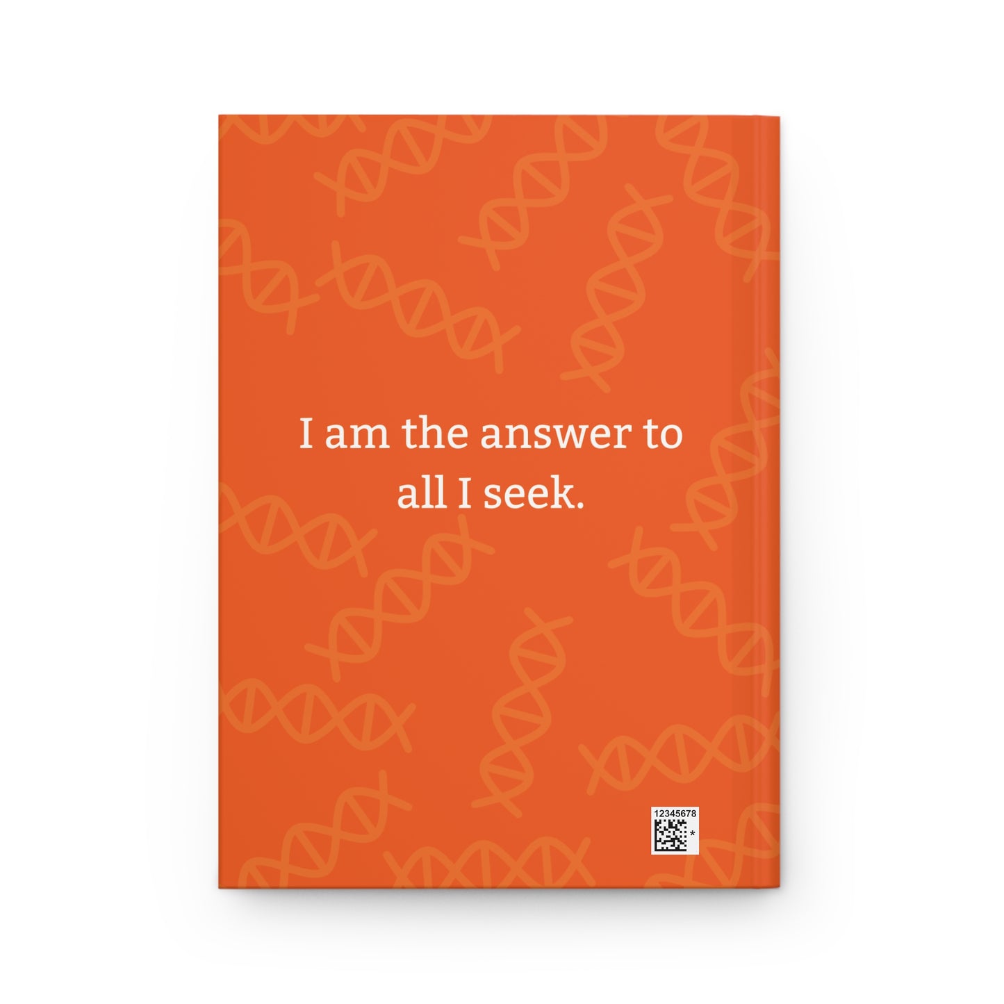 Orange Hardcover Journal with Blue Avian Message