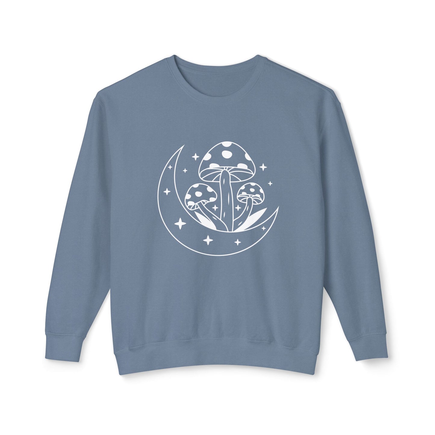 Mushroom and Moon Lightweight Sweatshirt - 100% Cotton