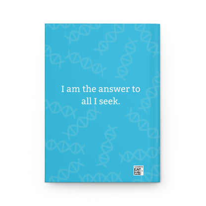 Blue Hardcover Journal with Blue Avian Message