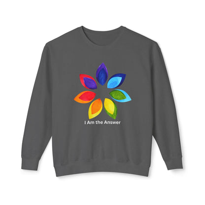 I Am the Answer Chakras Lightweight Unisex Sweatshirt - 100% Cotton