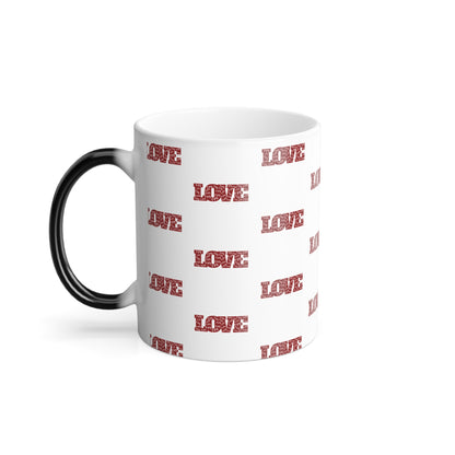 Yes to Love (Red Print) Color-Changing Affirmation Mug