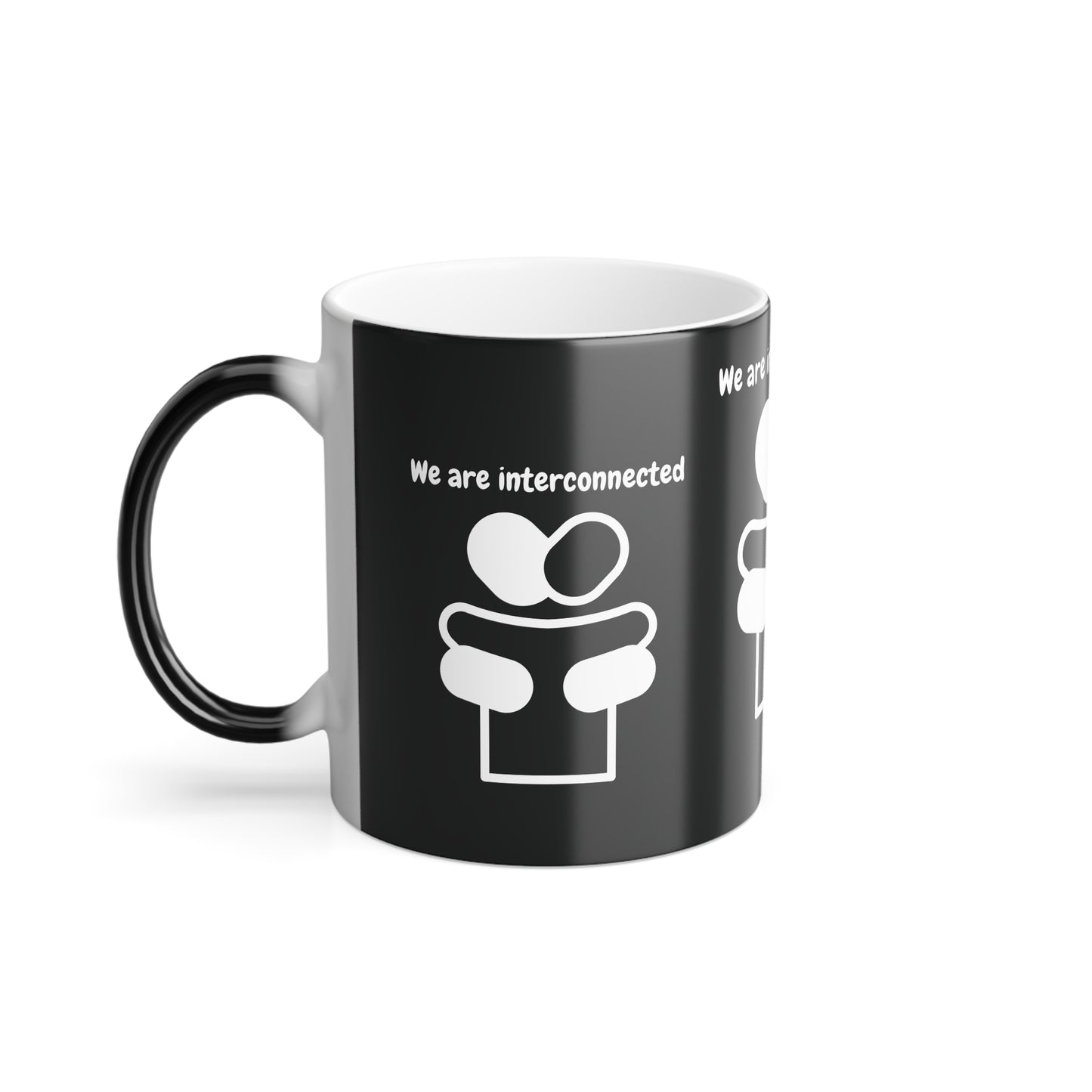 We Are Interconnected (White Print) Color-Changing Affirmation Mug