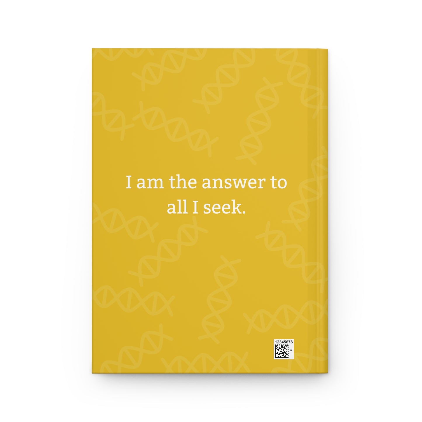Yellow Hardcover Journal with Blue Avian Message