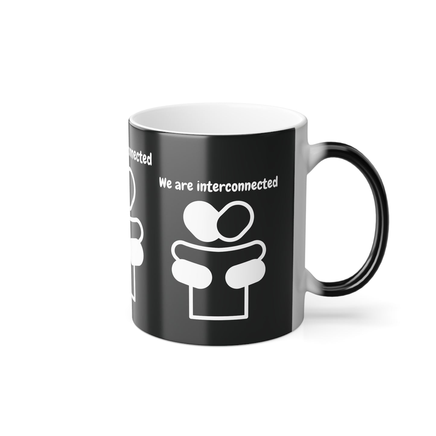 We Are Interconnected (White Print) Color-Changing Affirmation Mug