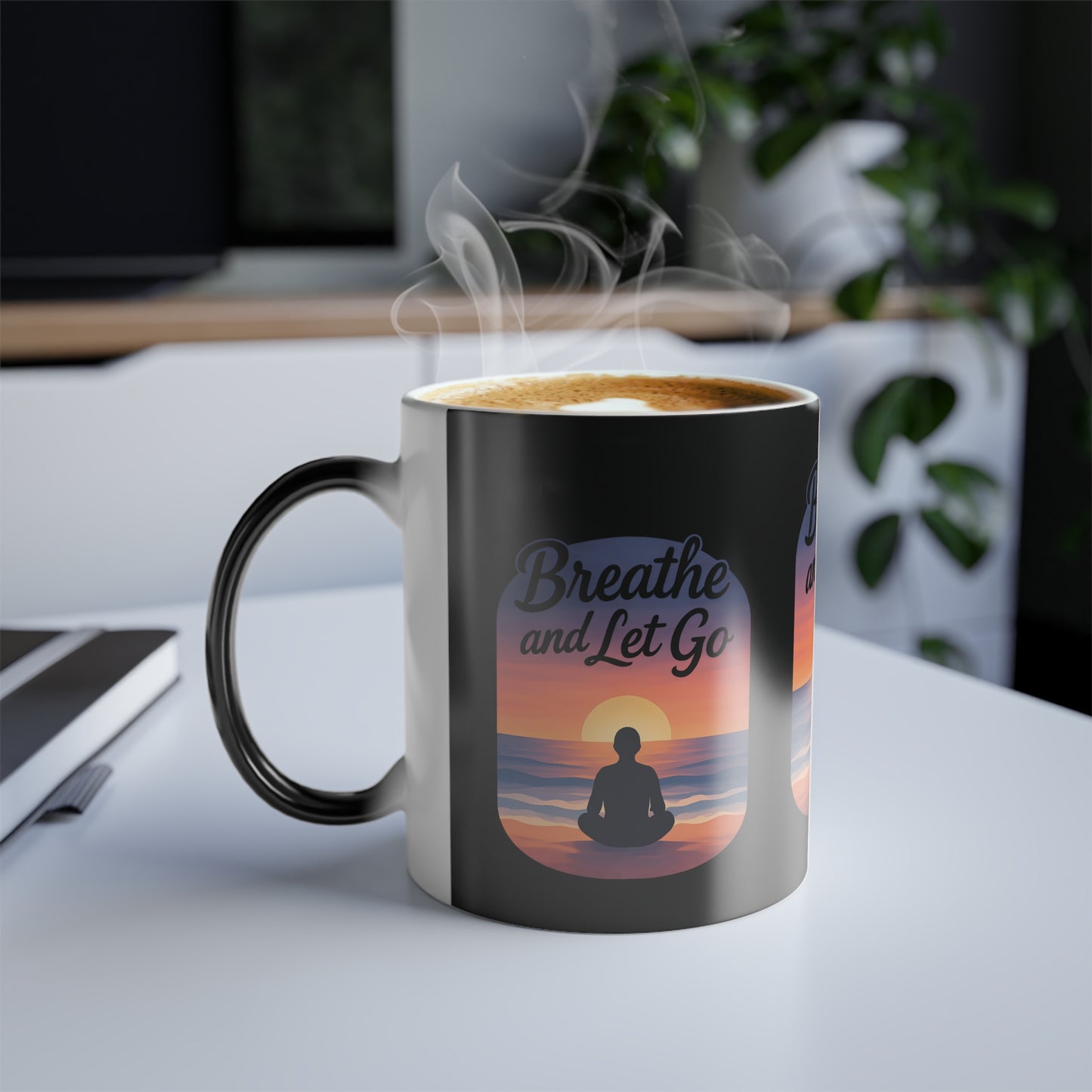 Breathe and Let Go Color-Changing Affirmation Mug