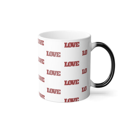 Yes to Love (Red Print) Color-Changing Affirmation Mug