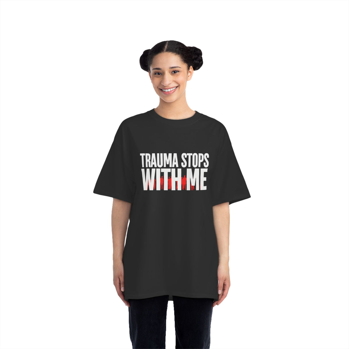 Trauma Stops with Me Baggy Unisex T-Shirt – 100% Cotton