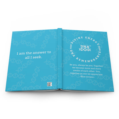 Blue Hardcover Journal with Blue Avian Message