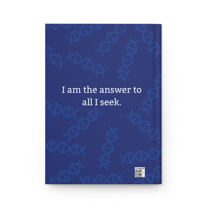 Indigo Hardcover Journal with Blue Avian Message